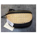 Straw Detail Belt Crossbody Bag 