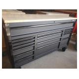 Heavy-Duty 61 in. W x 23 in. D 15-Drawer Matte Black Mobile Workbench