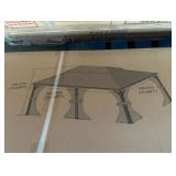 12 ft. x 20 ft. Wood Grain Aluminum Gazebo