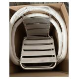 Metal Outdoor Dining Chair in Aluminum
