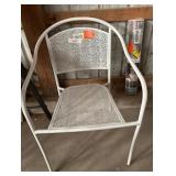 Metal Outdoor Dining Chair in White