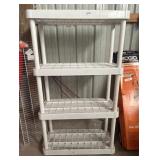 White Plastic 4 Shelves 30 x13 x55