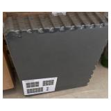 Black 24 in. W x 24 in. L x 1 in. Thick EVA Foam Double-Sided T Pattern Gym Flooring Mat