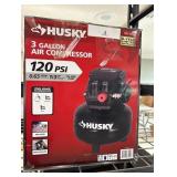 Husky 3 Gallon Air Compressor 120 PSI Portable Oil Free Pancake