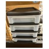 4 drawer plastic organizers