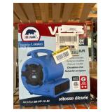 B-Air 1/8 HP Air Mover Carpet Dryer Floor Blower Fan for Home Use in Blue