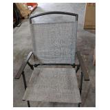 Beige Textilene Fabric Metal Folding Chair