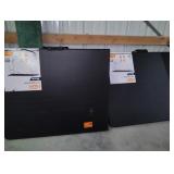 6 FT Black/Silver Grey Plastic 71. 85in 4 Legs Dining Table 