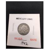 1942 Silver Mercury Dime