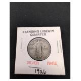1926 Silver Standing Liberty Quarter