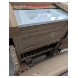 Autumn 36 in. Single Sink Weathered Tan Bath Vanity