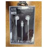 Altec Lansing Connect in-Ear 2.0 Wired Stereo Headphones White E7B