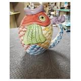 W.C.L China ceramic Koi Fish Pitcher