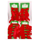 4 SETS Small Red Bow Sets for Decorating