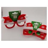 Two Pairs of Festive Holiday Glasses