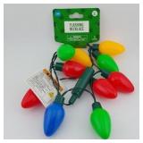 LED Flashing Necklace with Holiday Light Bulbs