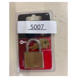 Master Lock 1-1/4 in. H X 5/16 in. W X 1-9/16 in. L Brass 4-Pin Cylinder Exterior Padlock