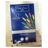 Celebrations Blue LED Mini Multicolored 50 ct String Christmas Lights