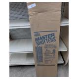 Builders Edge 52 in. H X 14.5 in. W Black Louvered Vinyl Shutter 2 pk