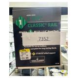 Classic 6 ft. x 28 in. Black Steel Rail Panel