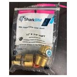 SharkBite 1/2 in. Push Fit X 3/4 in. D FNPT Brass Water Heater Connector with Ball Valve