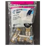 SharkBite Push to Connect 1/2 in. PTC X 1/2 in. D PTC Brass Coupling (4pk)