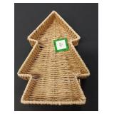 Tree Shaped Woven Basket with Tag