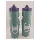 Champion Quench Squeeze Bottle 24oz - Dark Forest/Gray Blue x2
