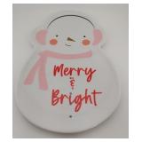 5 'Merry & Bright' Snowman Tray