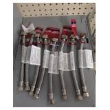 Lot of (8) Lasco 3/8x7/8x9 Ss Braid Flex 10-0609