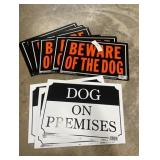 Lot of 12 Dog Signs