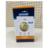 Schlage Bright Brass Zinc Single Cylinder Deadbolt