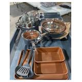 GOTHAM STEEL 20 Pc Pots and Pans Set Non Stick Ceramic Cookware