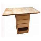 Le Gourmand Butcher Block Table & Cabinet – Extendable Design