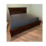 Wyoming King Wood Bed Frame ONLY - Mattress/Springs Not Included
