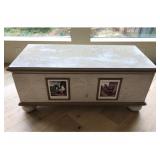 Painted Rooster Coffee Table/Hope Chest– Whimsy Meets Utility