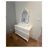 Stanley Furniture White 3-Drawer Dresser/Mirror–Classic Cottage Style