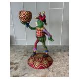 Vintage Jester Frog Candle Holder Figure - Brenner Style