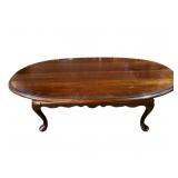 Mersman Oval Coffee Table with Glass Top