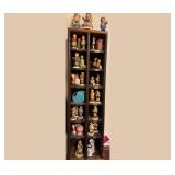 Wood wall Display with Hummel Figurines & Collectibles