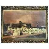 “Evening, Spain” by Dean Ellis -1950 Oil Painting Ornate Gilded Frame