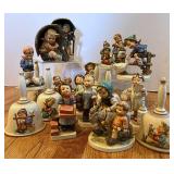 Assorted Hummel Figurines and Anniversary Bells