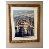 "Marina III" Artist Proof in Gold Frame by Hazel Soan - COA