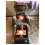 iJoy Brown Microfiber Massage Chair & Leg Massager Stool
