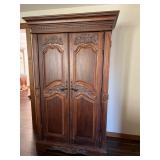 French Provincial Wood Armoire