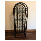 Black Metal 36-Bottle Wine Rack