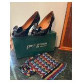 Paul Green Nadia Patent Leather Heels and Beaded Evening Bag