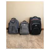 Ful Rolling Travel Backpack Set with USB & SwissGear