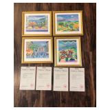 Jean-Claude Picot Framed Lithograph Set of Four