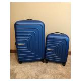 American Tourister Blue Expandable Hardshell Luggage Set (2pc)